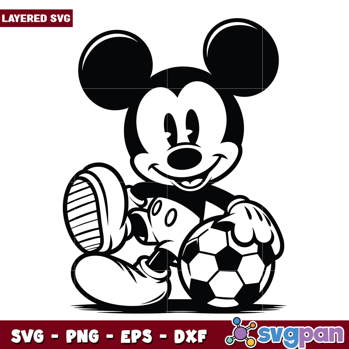 Mickey playing football svg, disney mickey svg, disney cartoons svg