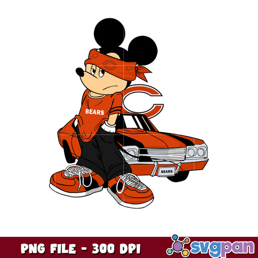 Mickey play nfl chicago bears team png, disney mickey mouse png, nfl teams png
