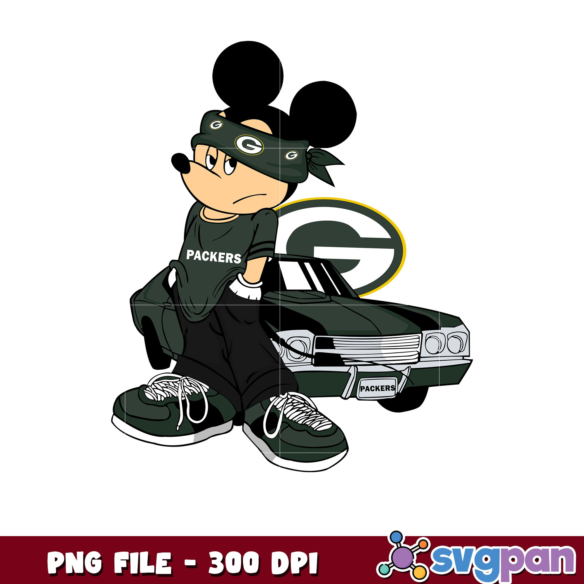 Mickey play nfl green bay packers team png, disney mickey mouse png, n ...
