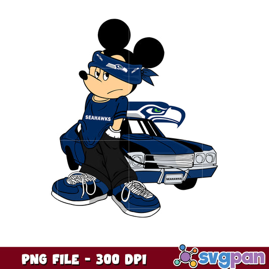 Mickey play nfl seattle seahawks team png, disney mickey mouse png, nfl games today png