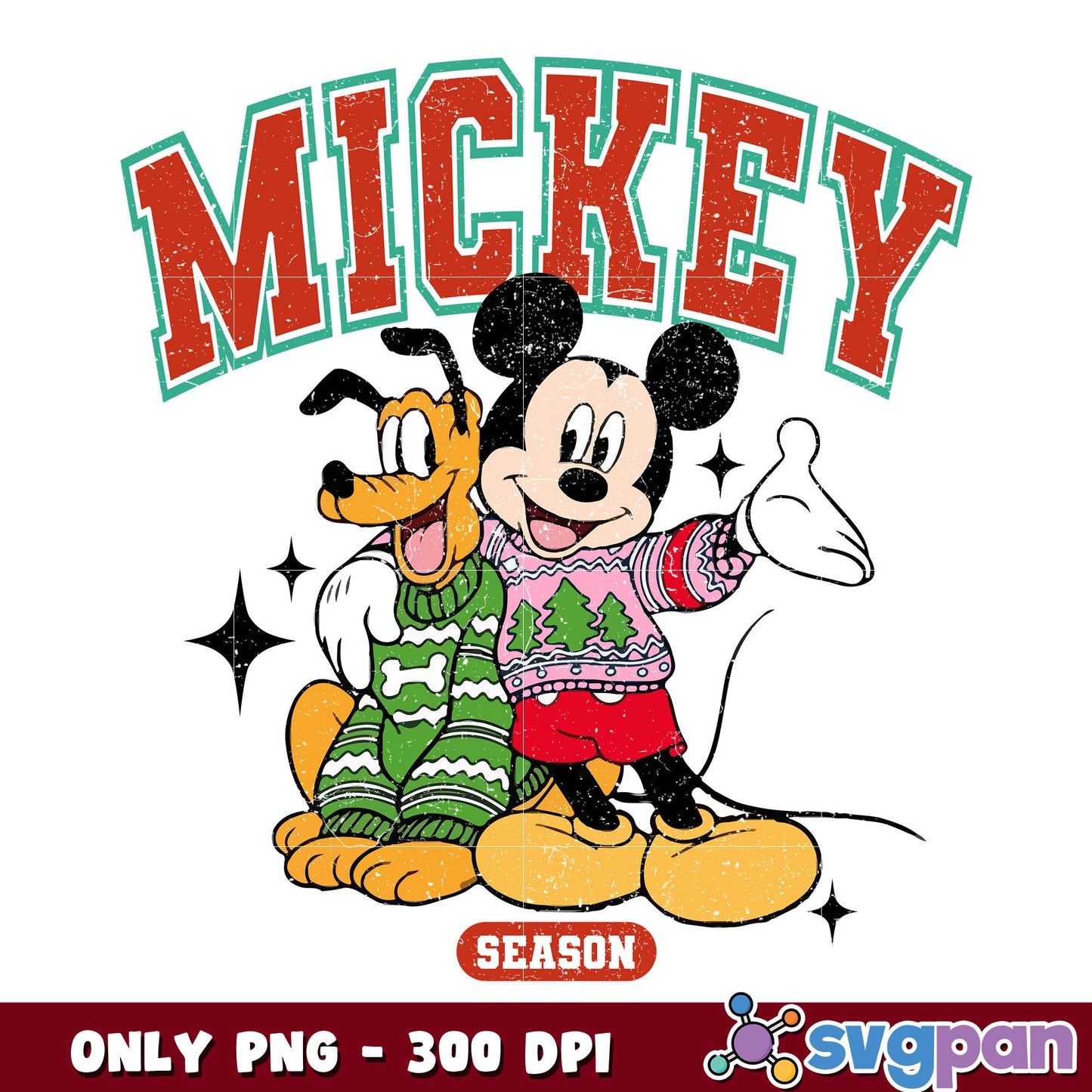 Mickey pluto merry christmas png