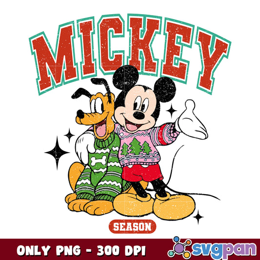 Mickey pluto merry christmas png