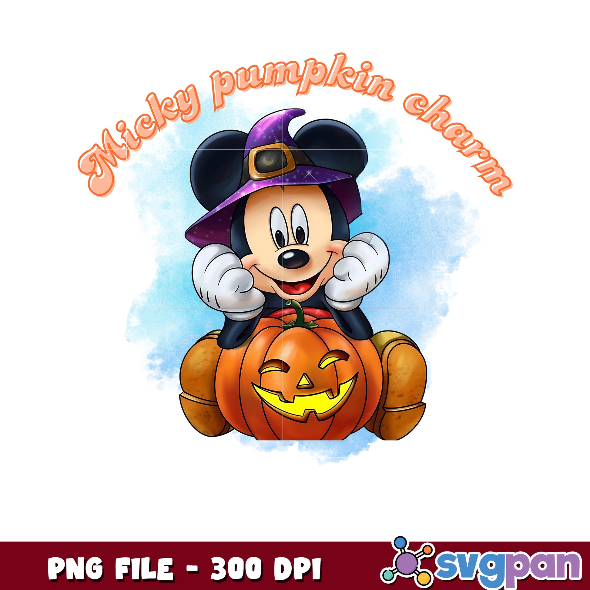 Mickey pumpkin charm png, time to halloween png, funny halloween png