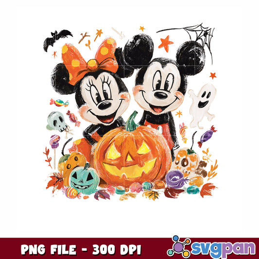 Mickey pumpkin png, halloween png, pumpkin png