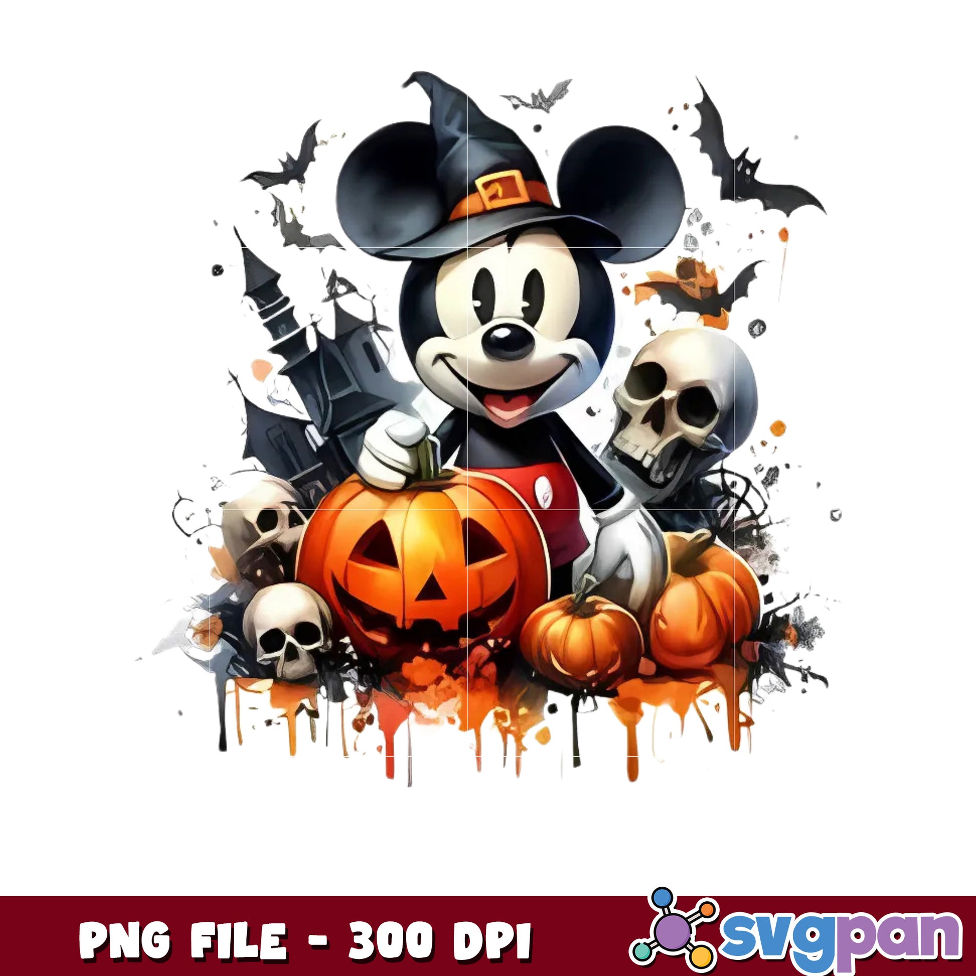 Mickey pumpkin witch png, time to halloween png, funny halloween png