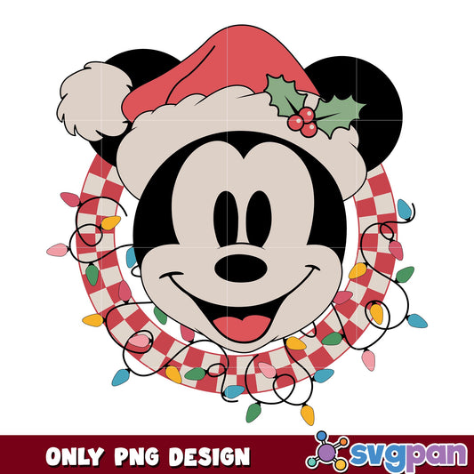 Mickey santa hat christmas png