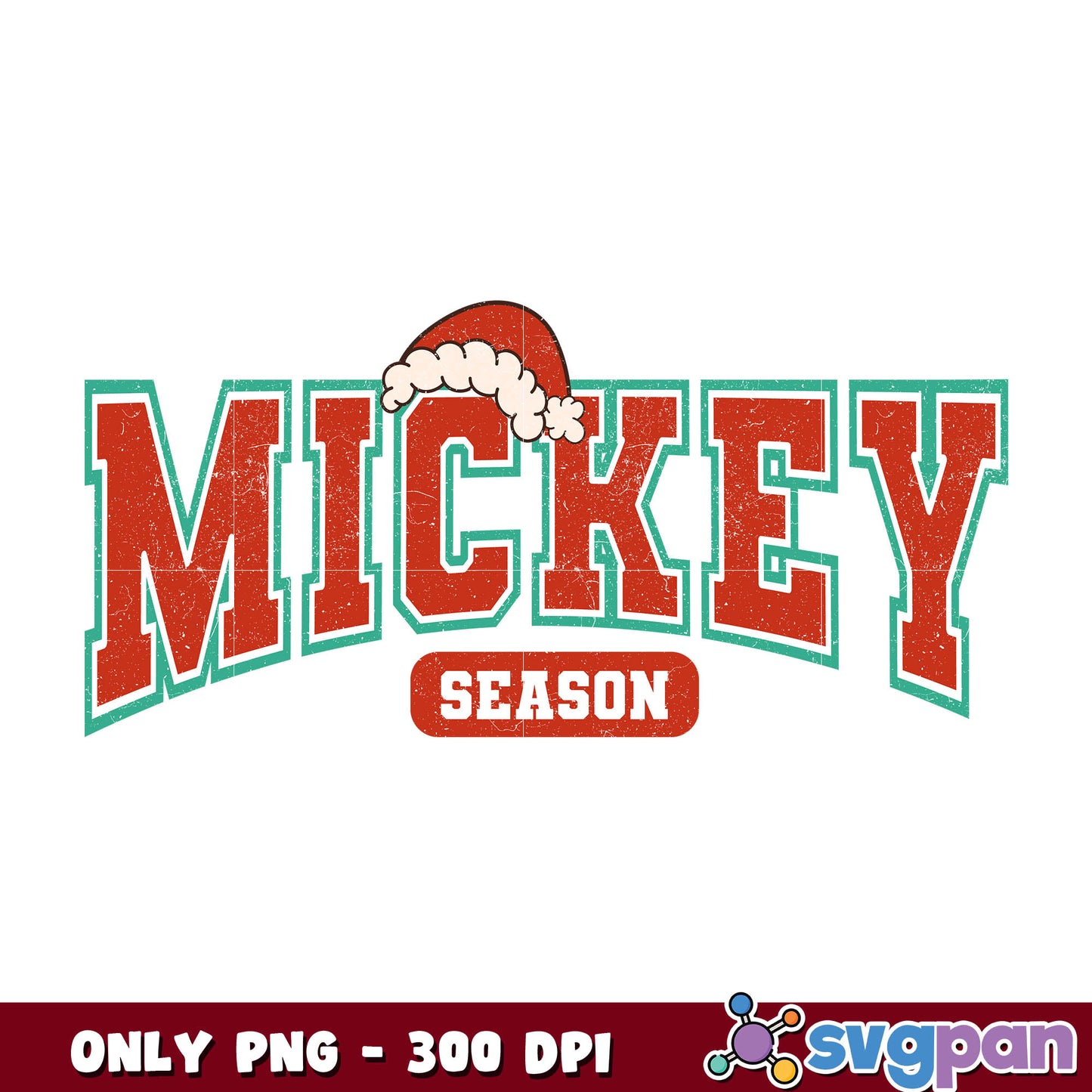 Mickey season santa hat png