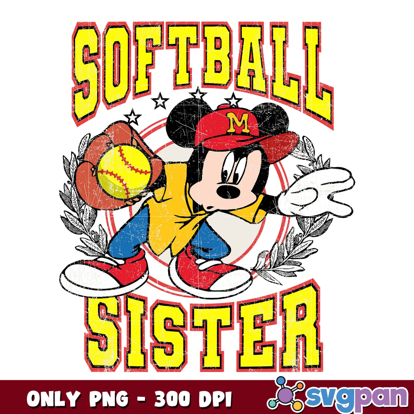 Mickey softball sister png