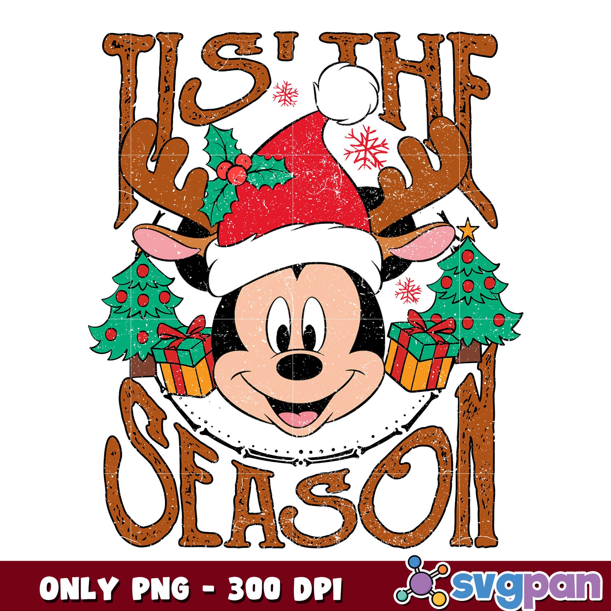 Mickey tis the season chrismas png