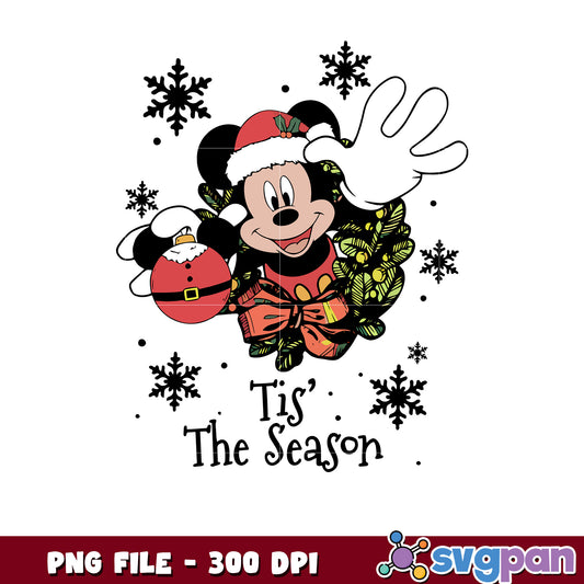 Mickey tis the season png, chistmas png, christmas cards​ png