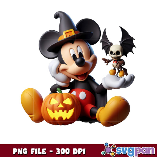 Mickey toy halloween png, spooky season png, halloween pajamas png