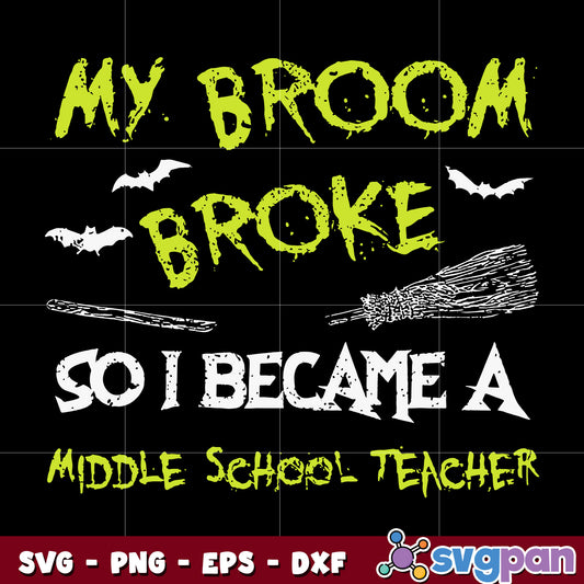Middle School Teacher Halloween svg 