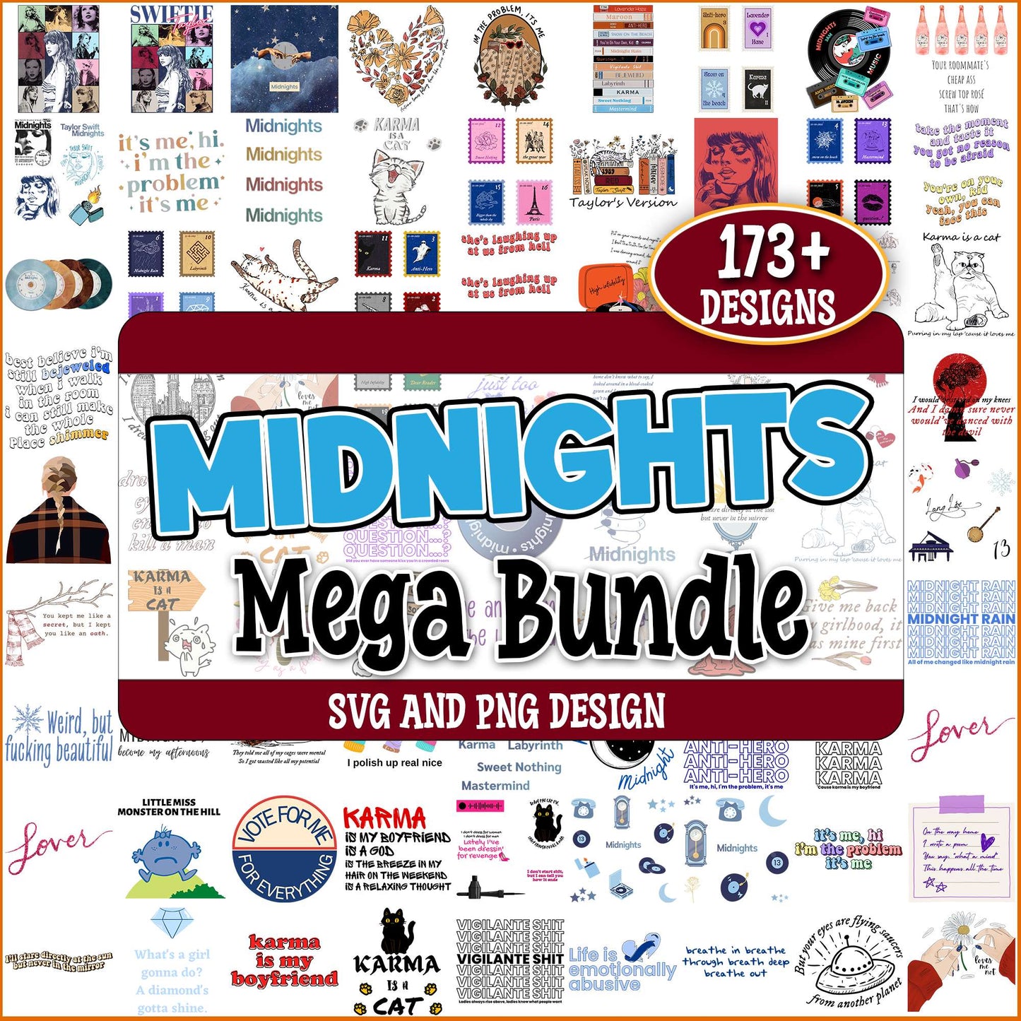 Midnights swiftie svg bundle