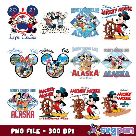 Mickey mouse in steamboat willie png bundle