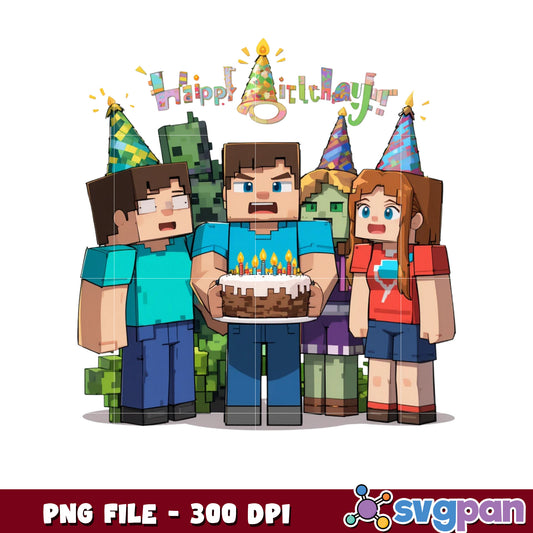 Minecraft Birthday  png, minecraft download png, happy birthday png