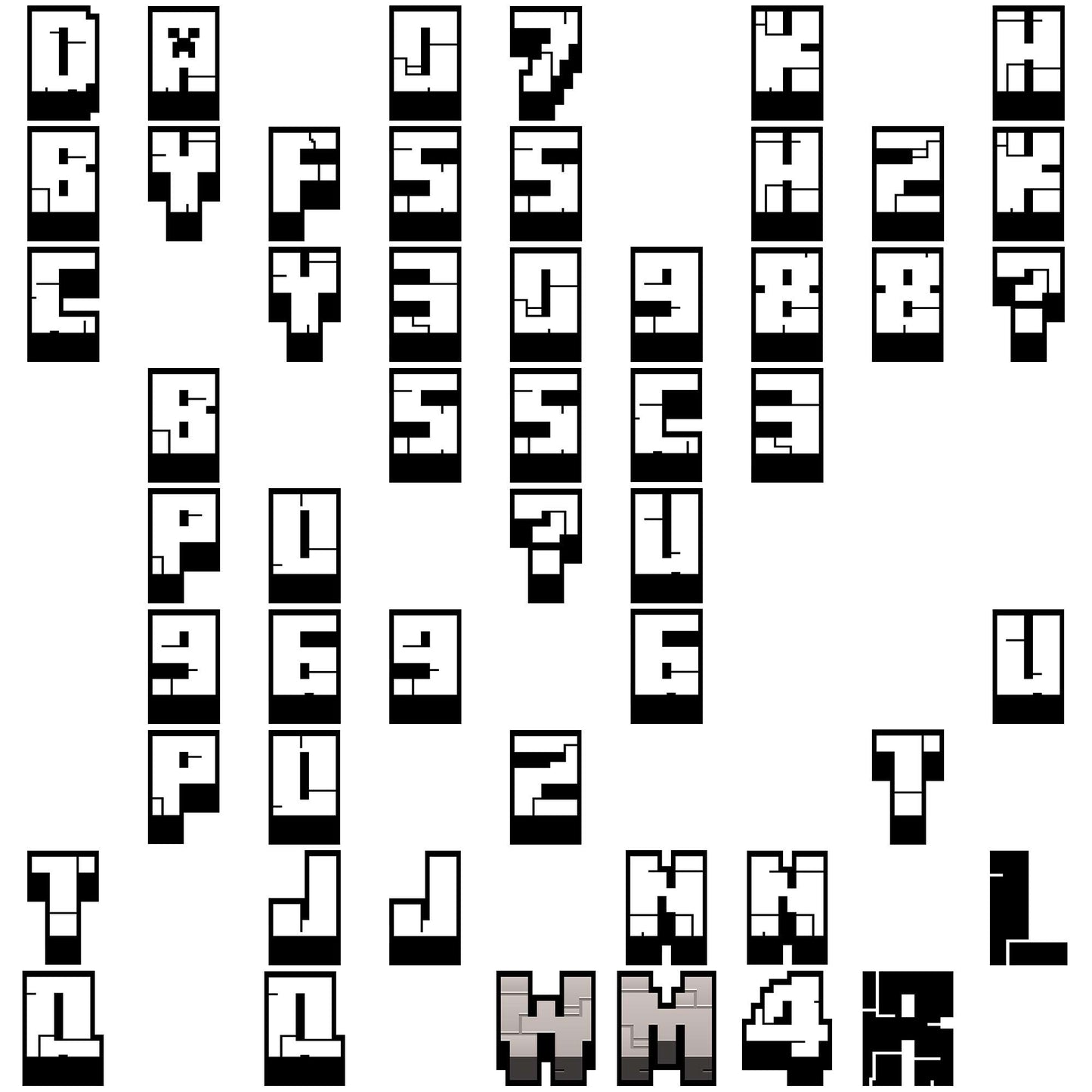 Minecraft alphabet svg bundle, minecraft education svg, minecraft svg