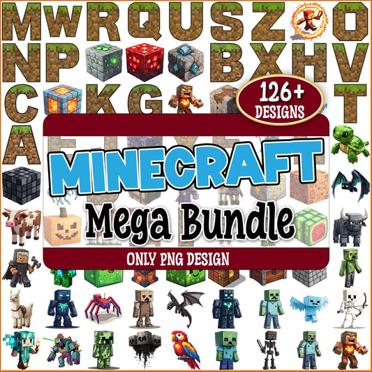 Minecraft characters png bundle