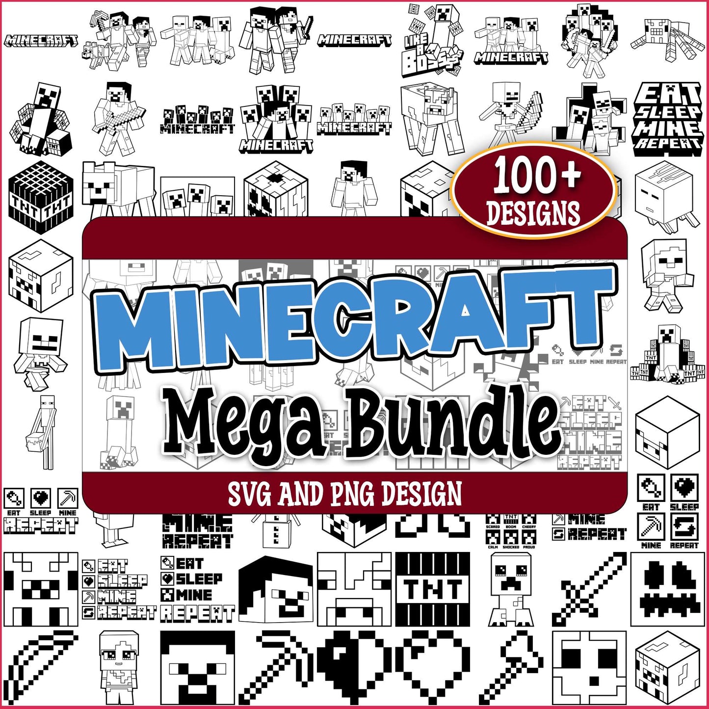Minecraft desgin Svg Bundle