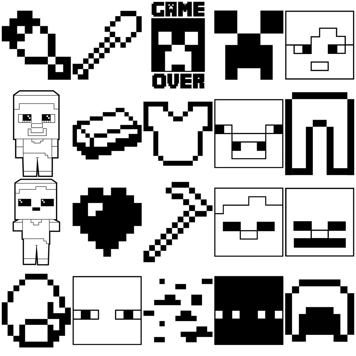 Minecraft desgin Svg Bundle, minecraft svg, minecraft skins svg