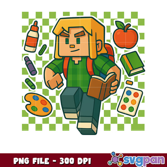 Minecraft students boy png