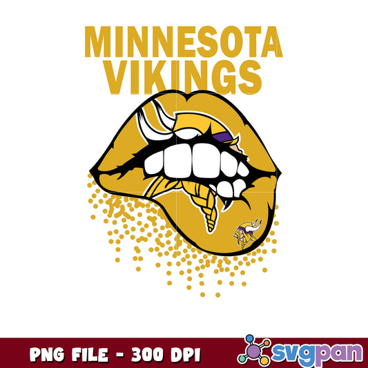 Minesota vikings lips design png, game day vibes png png, nlf team logo png