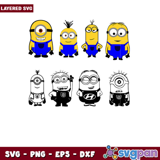 Minion Characters SVG Bundle for Craft Projects