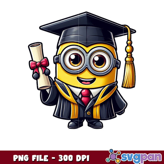Minion graduate png, minions png, graduation gift ideas png