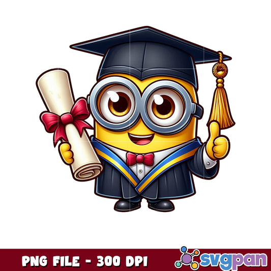 Minion graduation png, minion costume png, graduation dresses png