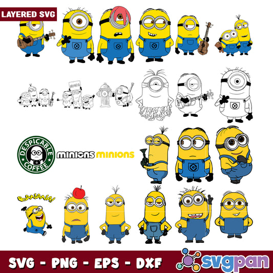 Minions SVG Bundle for Creative Projects and Crafts