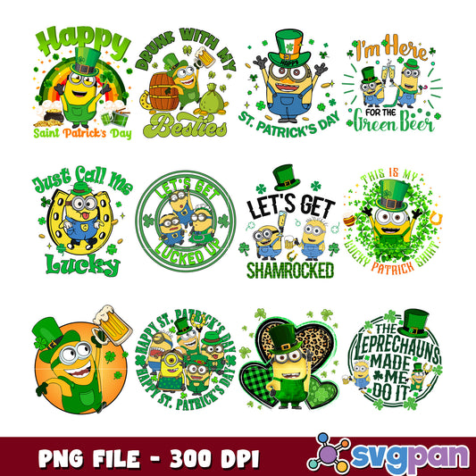 Minions St Patricks Day PNG Bundle