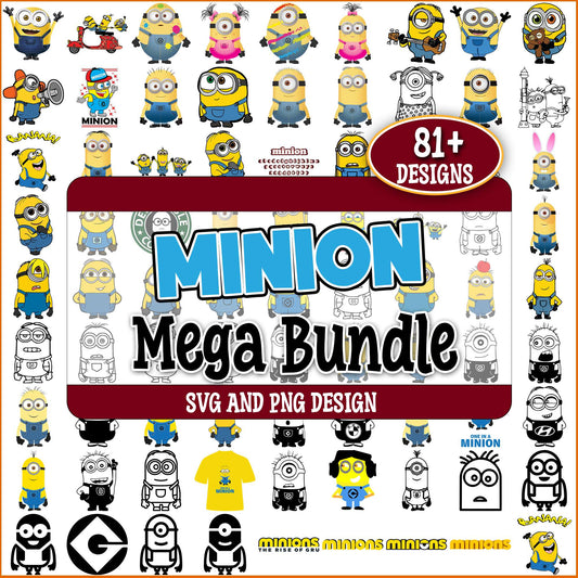 Minions set svg bundle