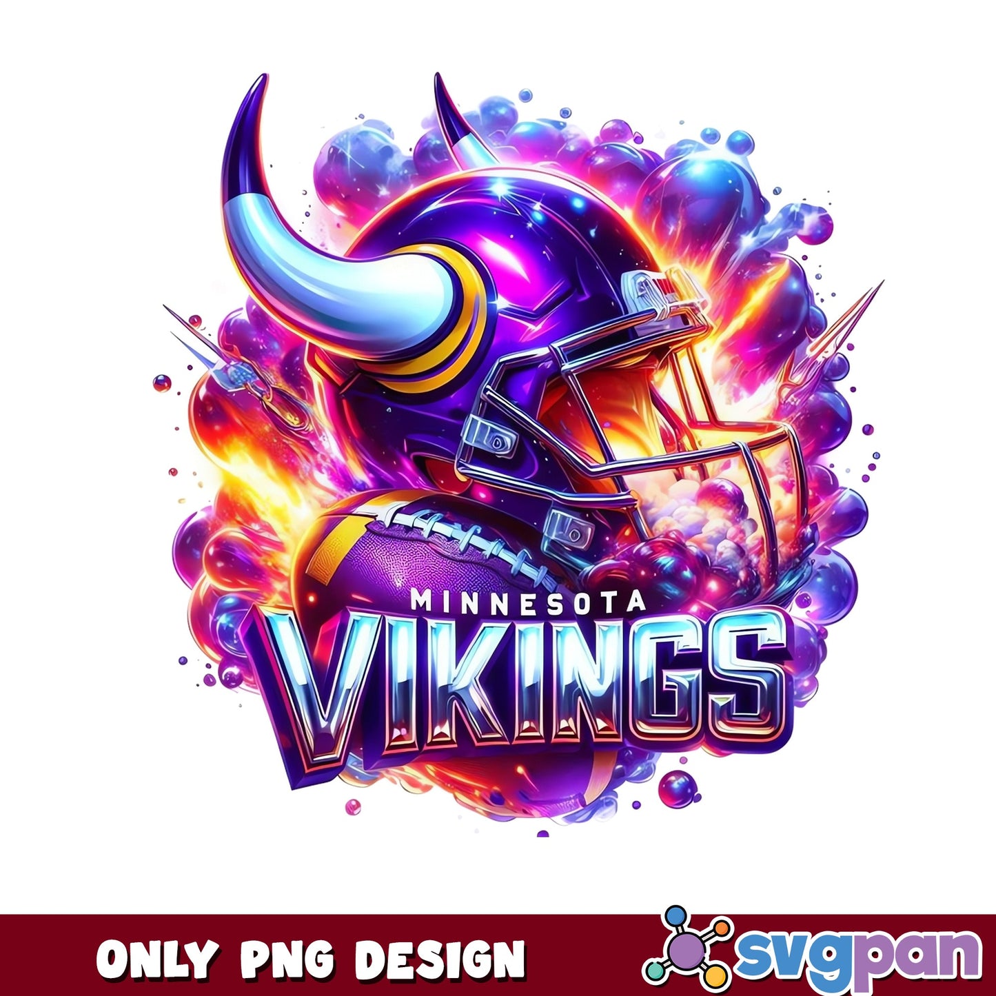 Minnesota Vikings Football PNG, NFL Team Sublimation, Vikings PNG
