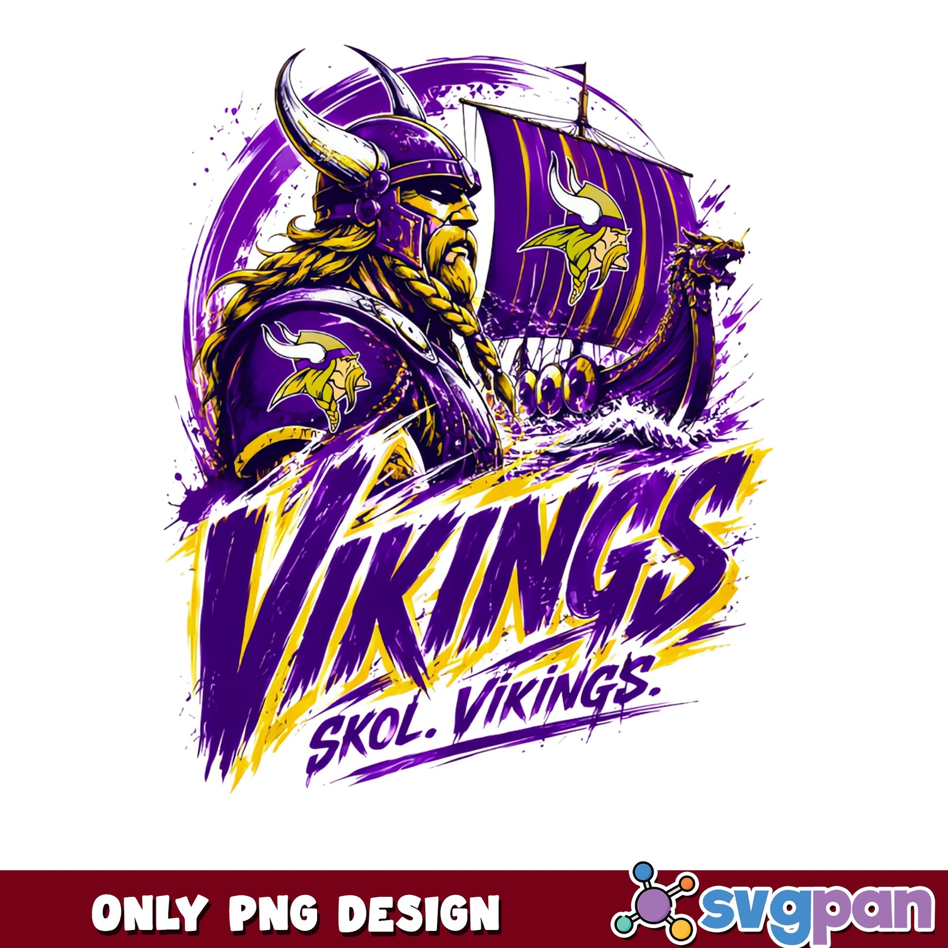 Minnesota Vikings Skol PNG, Vikings Football PNG, NFL PNG