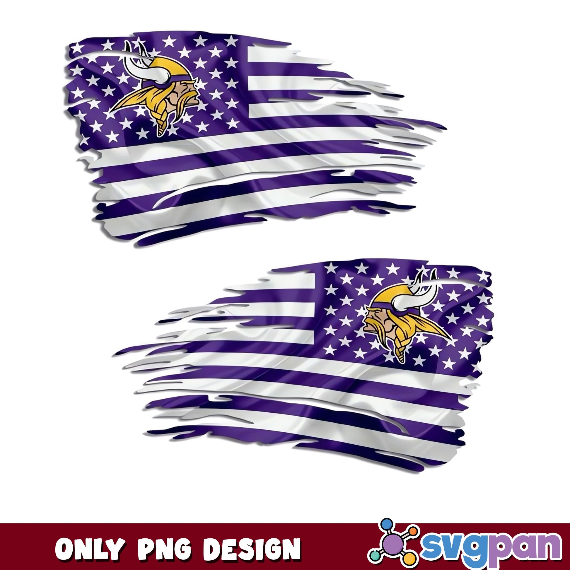 Minnesota Vikings Tattered Flag PNG, NFL Team Flag PNG, Football PNG
