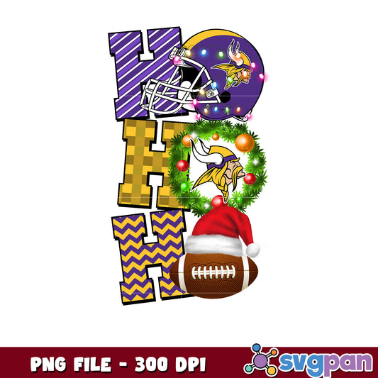 Minnesota vikings helmet hohoho png, nfl christmas games​ png, nfl teams 2025 png