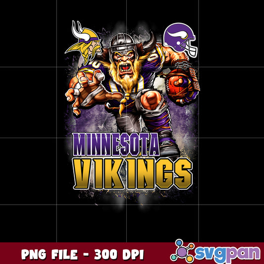 Minnesota vikings logo helmet and mascot png, super bowl png, american football png