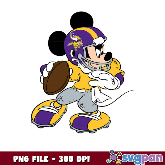 Minnesota vikings nfl mickey mouse logo png, american football league png, nfl teams png