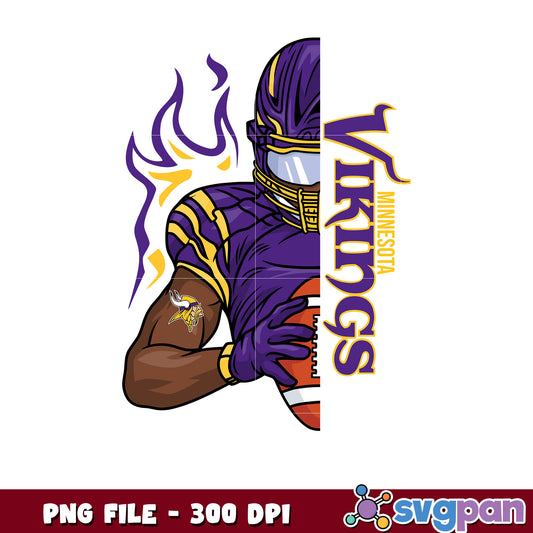 Minnesota vikings nfl player design png, american football png, nfl nfl super bowl​  png