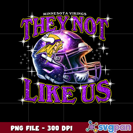 Minnesota vikings they not like us helmet design png, american rugby png, nfl teams png