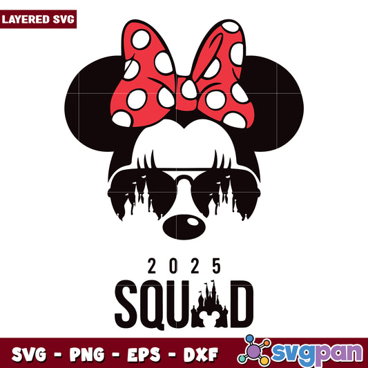 Minnie 2025 squad svg, disney mickey mouse svg, disney trip svg