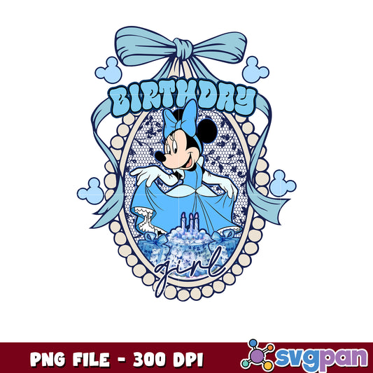 Minnie Mouse Birthday Girl PNG 300 DPI