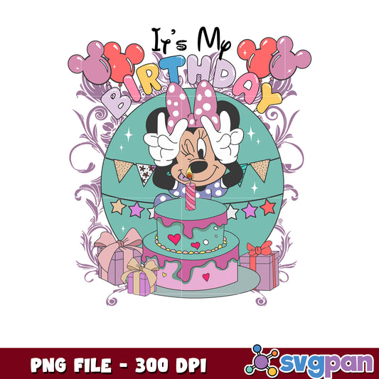 Minnie Mouse Birthday PNG 300 DPI