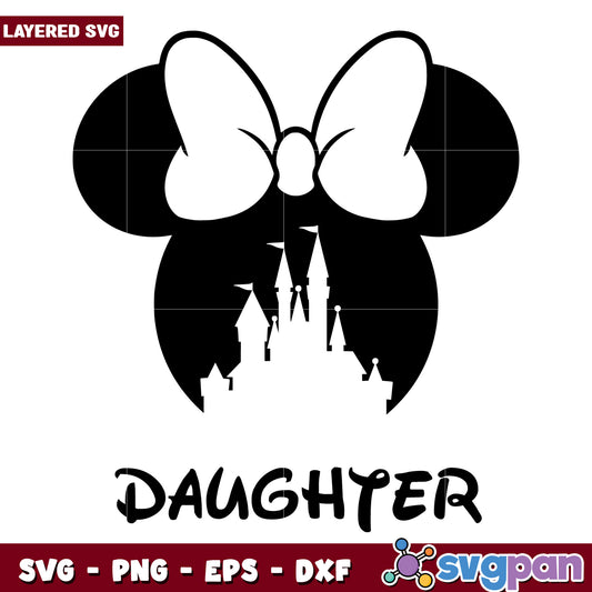 Minnie Mouse Castle SVG Design for Daughter Gift Ideas