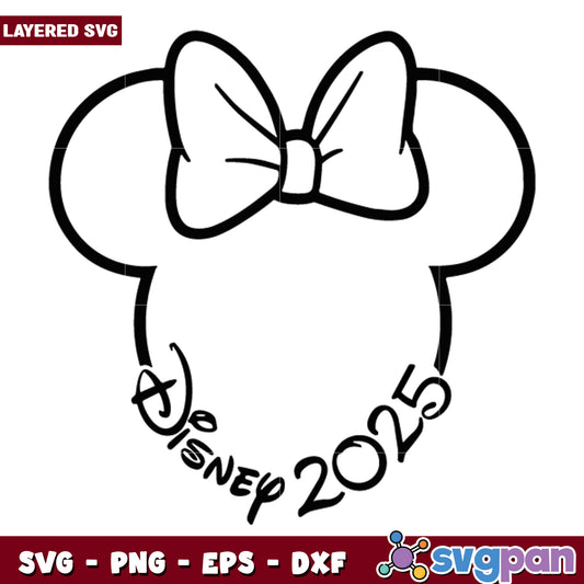 Minnie Mouse Disney 2025 SVG Cut File
