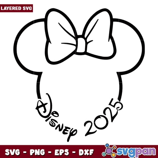 Minnie Mouse Ears Disney 2025 SVG