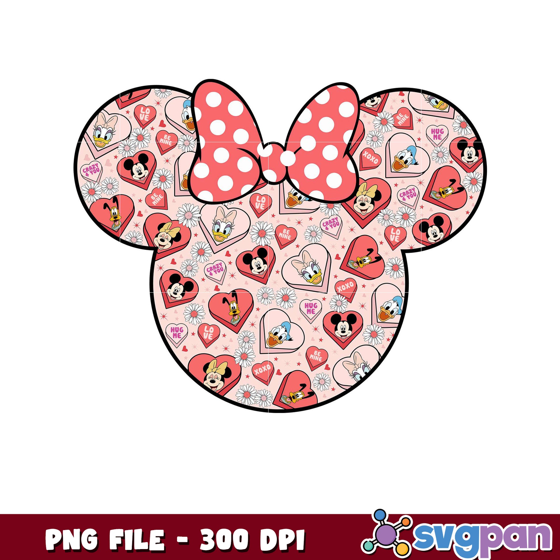 Minnie Mouse PNG File, Perfect for Crafting Projects