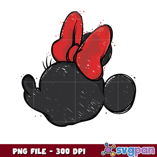 Minnie Mouse PNG Sketch Style Download