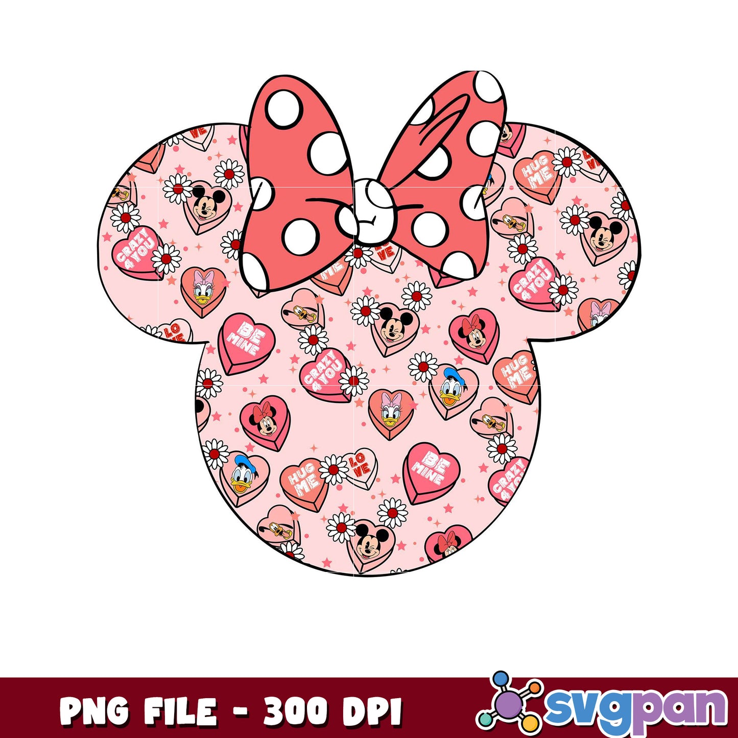Minnie Mouse PNG file design for crafts and decor