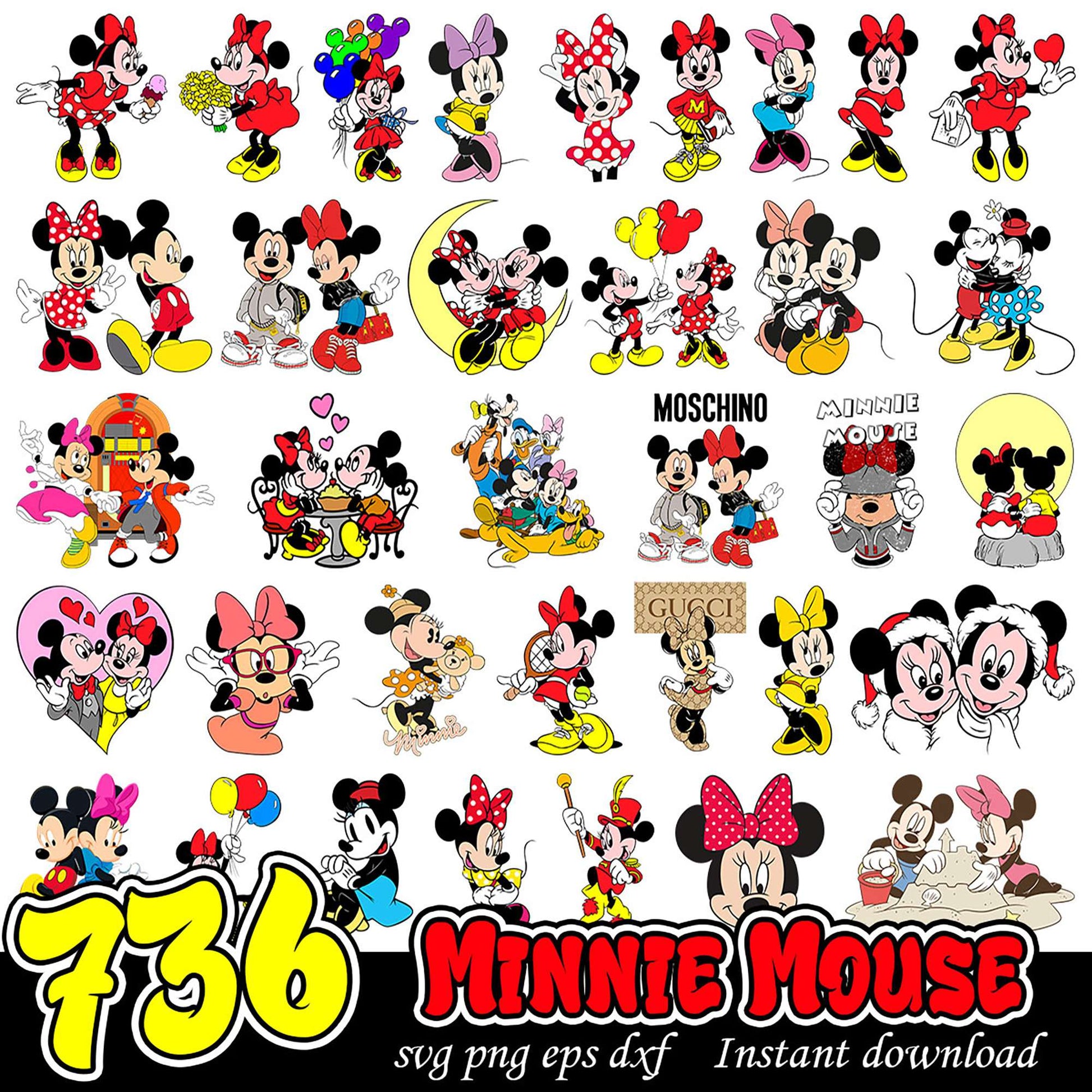 Minnie Mouse SVG Bundle 736 Designs
