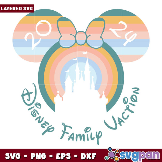 Minnie 2024 disney family vacation svg, Disney characters svg, Digital Download